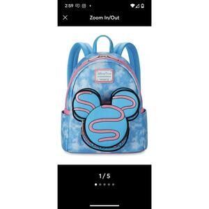 Disney Parks Eats Mickey Loungefly Blue Macaroon Backpack